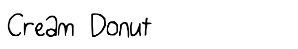 Cream Donut font preview